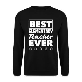 Enseignant d’école primaire Meilleur design d’étoile de tous les temps - Sweat-shirt Unisexe - noir - Devant - Alina (178cm) & Michal (187cm)