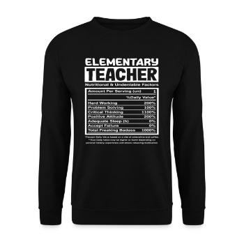 Les enseignants du primaire, facteurs incontestables de la - Sweat-shirt Unisexe - noir - Devant - Alina (178cm) & Michal (187cm)