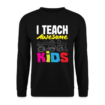 Enseignant à l’école primaire J’enseigne à des enfants géniaux - Sweat-shirt Unisexe - noir - Devant - Alina (178cm) & Michal (187cm)