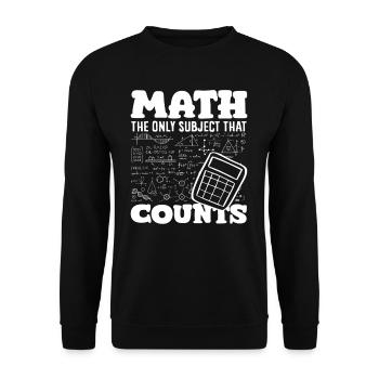 Math Teacher Math Gift - Unisex Sweatshirt - black - Front - Alina (178cm) & Michal (187cm)