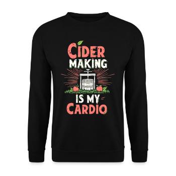 Cider Making is my Cardio Cider Funny - Unisex Sweatshirt - black - Front - Alina (178cm) & Michal (187cm)