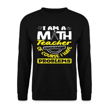 Cadeau de mathématiques pour professeur de mathématiques - Sweat-shirt Unisexe - noir - Devant - Alina (178cm) & Michal (187cm)