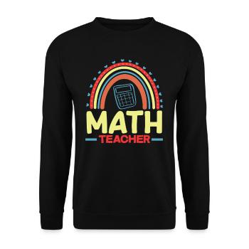 Math Teacher Math Gift - Unisex Sweatshirt - black - Front - Alina (178cm) & Michal (187cm)