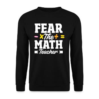 Math Teacher Math Gift - Unisex Sweatshirt - black - Front - Alina (178cm) & Michal (187cm)