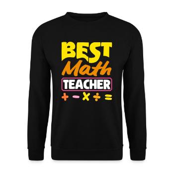 Math Teacher Math Gift - Unisex Sweatshirt - black - Front - Alina (178cm) & Michal (187cm)