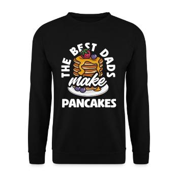 The best dads make pancakes - Unisex Sweatshirt - black - Front - Alina (178cm) & Michal (187cm)