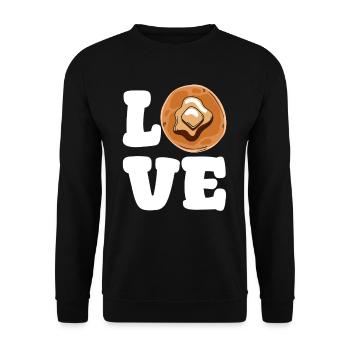 Love for Pancakes Breakfast Lovers - Unisex Sweatshirt - black - Front - Alina (178cm) & Michal (187cm)