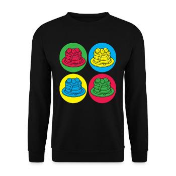 Colorful pancakes Fun for breakfast lovers - Unisex Sweatshirt - black - Front - Alina (178cm) & Michal (187cm)
