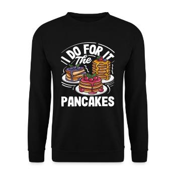 Je le fais pour les crêpes - Sweat-shirt Unisexe - noir - Devant - Alina (178cm) & Michal (187cm)