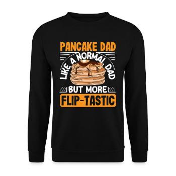 Pancake dad more than normal dad - Unisex Sweatshirt - black - Front - Alina (178cm) & Michal (187cm)