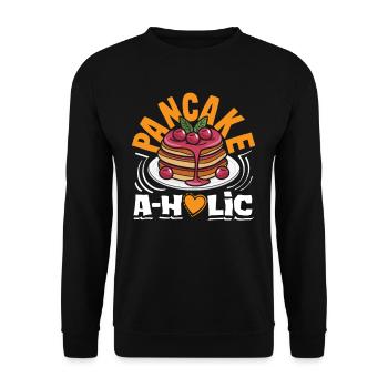 Amateur de crêpes Aholic - Sweat-shirt Unisexe - noir - Devant - Alina (178cm) & Michal (187cm)