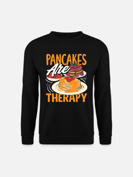 Pancakes are therapy enjoyment - Unisex Sweatshirt - black