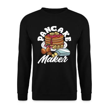 Pancake masters for breakfast lovers - Unisex Sweatshirt - black - Front - Alina (178cm) & Michal (187cm)
