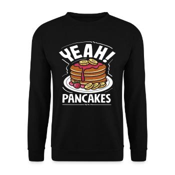 Crêpes aux bananes et fraises - Sweat-shirt Unisexe - noir - Devant - Alina (178cm) & Michal (187cm)