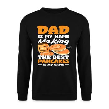 Papa fait les meilleures crêpes - Sweat-shirt Unisexe - noir - Devant - Alina (178cm) & Michal (187cm)
