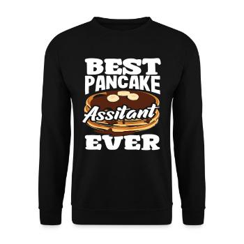 Best Pancake Assistant Ever - Unisex Sweatshirt - black - Front - Alina (178cm) & Michal (187cm)