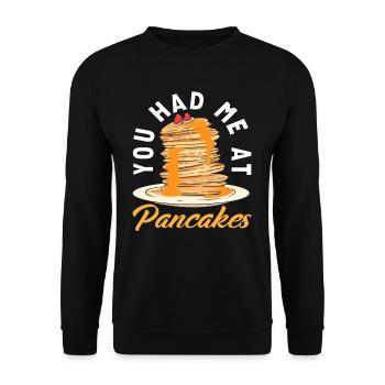Tu m’as eu aux crêpes - Sweat-shirt Unisexe - noir - Devant - Alina (178cm) & Michal (187cm)
