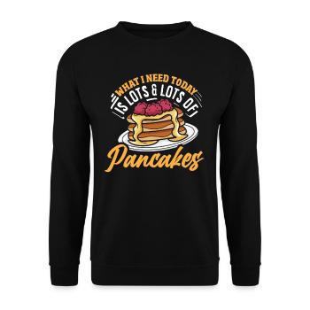 Today I need a lot of pancakes - Unisex Sweatshirt - black - Front - Alina (178cm) & Michal (187cm)