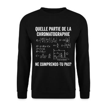 Chromatographie en Phase Liquide CLHP Chimie GC - Sweat-shirt Unisexe - noir - Devant - Alina (178cm) & Michal (187cm)
