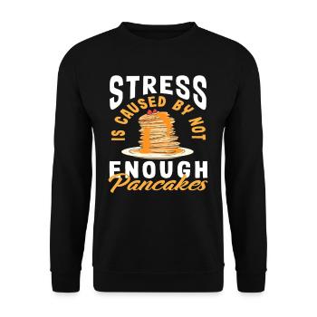 Le stress sans assez de crêpes - Sweat-shirt Unisexe - noir - Devant - Alina (178cm) & Michal (187cm)