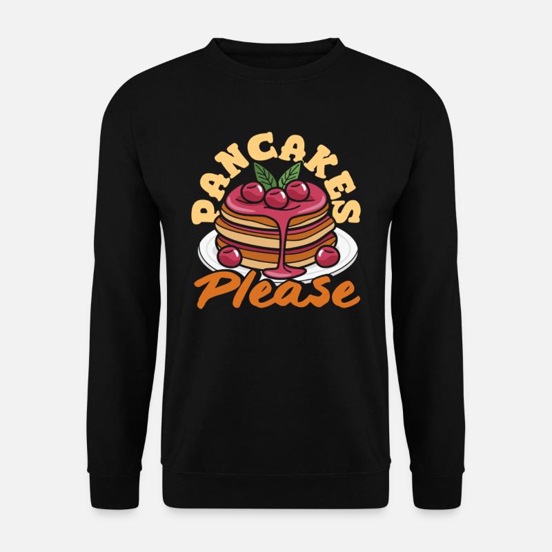 Pancakes Please With Cherries - Unisex Sweatshirt - black