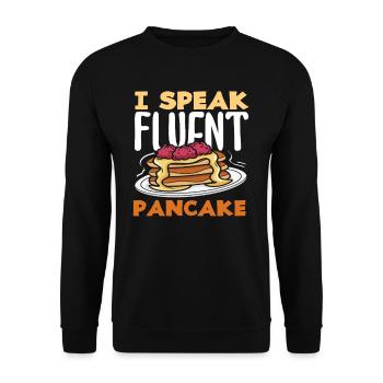 Je parle couramment les crêpes - Sweat-shirt Unisexe - noir - Devant - Alina (178cm) & Michal (187cm)