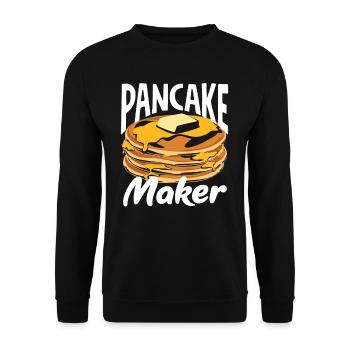 Pancake Master: Pancake Maker Fun - Unisex Sweatshirt - black - Front - Alina (178cm) & Michal (187cm)