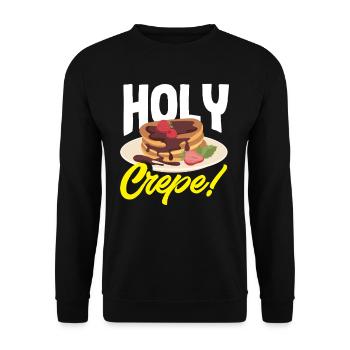 Crêpes Sainte Crêpe Plaisir du petit-déjeuner - Sweat-shirt Unisexe - noir - Devant - Alina (178cm) & Michal (187cm)