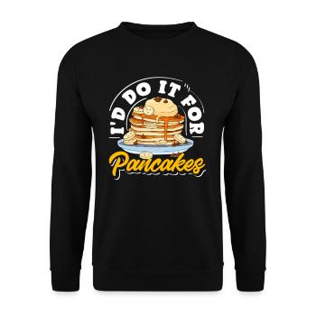 Crêpes Je ferais n'importe quoi pour des crêpes - Sweat-shirt Unisexe - noir - Devant - Alina (178cm) & Michal (187cm)
