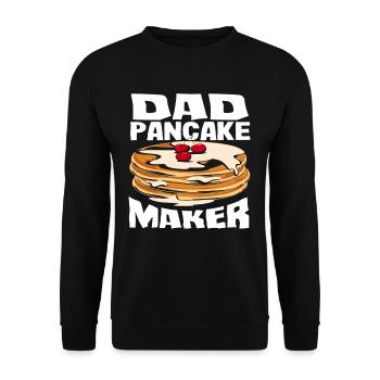 Crêpes Papa Crêperie - Sweat-shirt Unisexe - noir - Devant - Alina (178cm) & Michal (187cm)