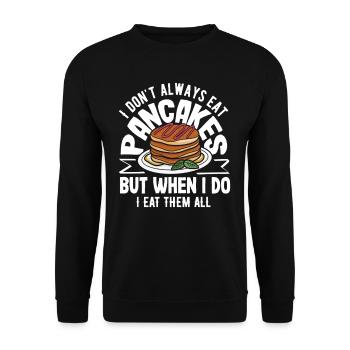 Crêpes, j’en mange toujours toutes - Sweat-shirt Unisexe - noir - Devant - Alina (178cm) & Michal (187cm)