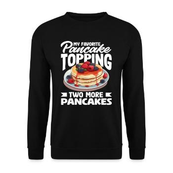 Crêpes Ma garniture préférée Deux autres - Sweat-shirt Unisexe - noir - Devant - Alina (178cm) & Michal (187cm)