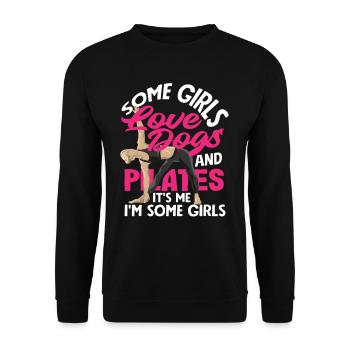 Pilates And Dog Loving Girls - Unisex Sweatshirt - black - Front - Alina (178cm) & Michal (187cm)