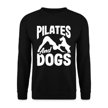 Pilates et chiens pour les amoureux des animaux - Sweat-shirt Unisexe - noir - Devant - Alina (178cm) & Michal (187cm)