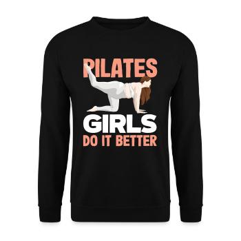 Les filles de Pilates le font mieux - Sweat-shirt Unisexe - noir - Devant - Alina (178cm) & Michal (187cm)