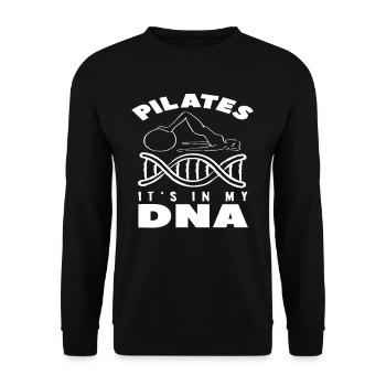Pilates Is In My DNA - Unisex Sweatshirt - black - Front - Alina (178cm) & Michal (187cm)
