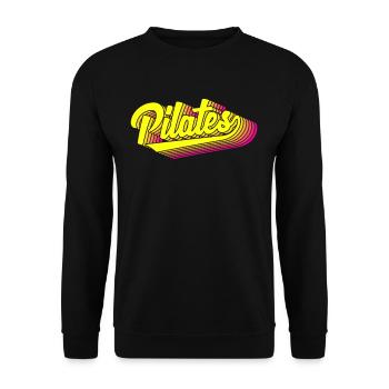 Pilates style rétro pour les fans de fitness - Sweat-shirt Unisexe - noir - Devant - Alina (178cm) & Michal (187cm)