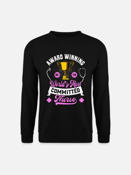 Infirmière dévouée drôle primée - Sweat-shirt Unisexe - noir