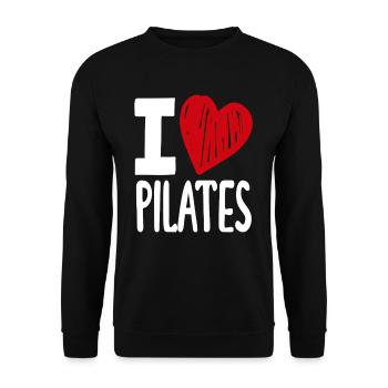 Pilates J’adore Pilates Passion - Sweat-shirt Unisexe - noir - Devant - Alina (178cm) & Michal (187cm)