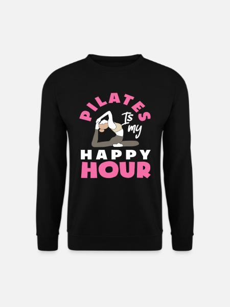 Pilates is my happy hour - Unisex Sweatshirt - black