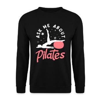 Pilates Posez-moi des questions sur les stars du Pilates - Sweat-shirt Unisexe - noir - Devant - Alina (178cm) & Michal (187cm)