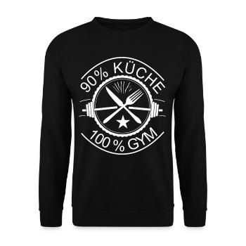 Lustiger Spruch fürs Gym und Krafttraining Fans - Unisex Pullover - Schwarz - Vorne - Alina (178cm) & Michal (187cm)