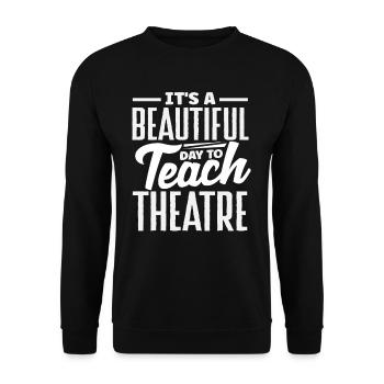 Musical Liebhaber Schöner Tag Theater - Unisex Pullover - Schwarz - Vorne - Alina (178cm) & Michal (187cm)