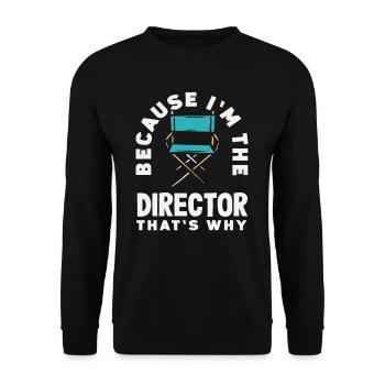 Amateur de musique parce que je suis le réalisateur - Sweat-shirt Unisexe - noir - Devant - Alina (178cm) & Michal (187cm)