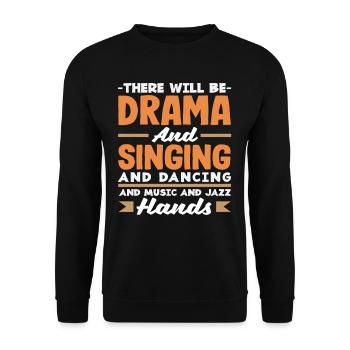 Amateur de musique Drame Musique Danse Jazz - Sweat-shirt Unisexe - noir - Devant - Alina (178cm) & Michal (187cm)