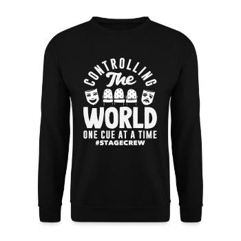 Musical Liebhaber: Controlling The World - Unisex Pullover - Schwarz - Vorne - Alina (178cm) & Michal (187cm)
