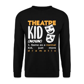 Musical Liebhaber Theaterkind - Unisex Pullover - Schwarz - Vorne - Alina (178cm) & Michal (187cm)