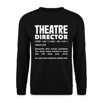 Musical Liebhaber Theaterregisseur Definition - Unisex Pullover - Schwarz - Vorne - Alina (178cm) & Michal (187cm)