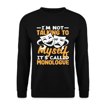 Amateur de musique Monologue parlant - Sweat-shirt Unisexe - noir - Devant - Alina (178cm) & Michal (187cm)