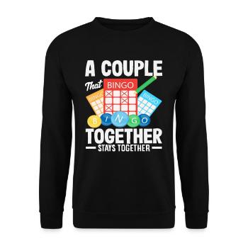 Bingo A Couple Playing Bingo Together - Unisex Sweatshirt - black - Front - Alina (178cm) & Michal (187cm)